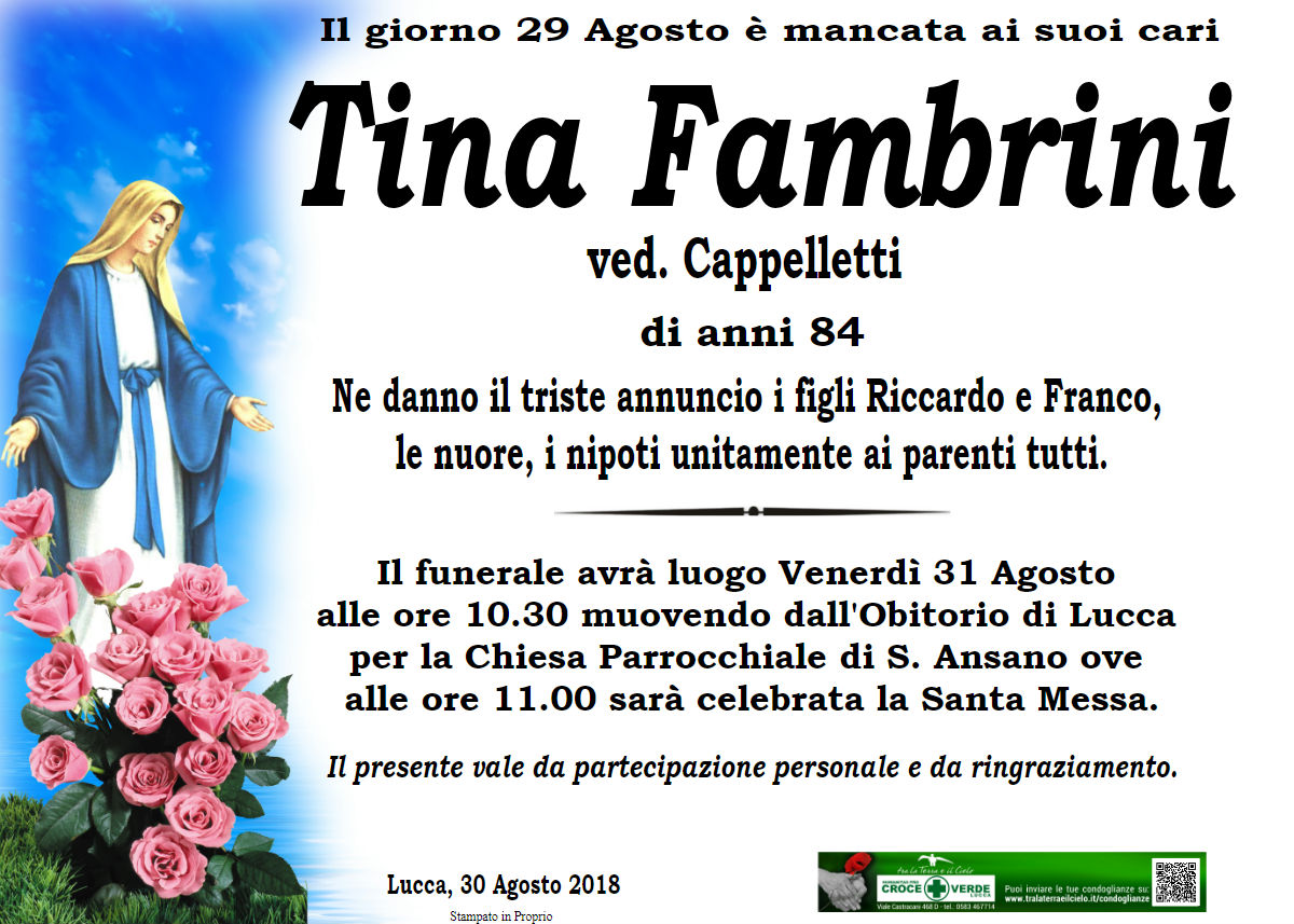 Tina Fambrini ved. Cappelletti