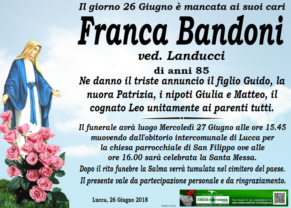 Franca Bandoni ved. Landucci